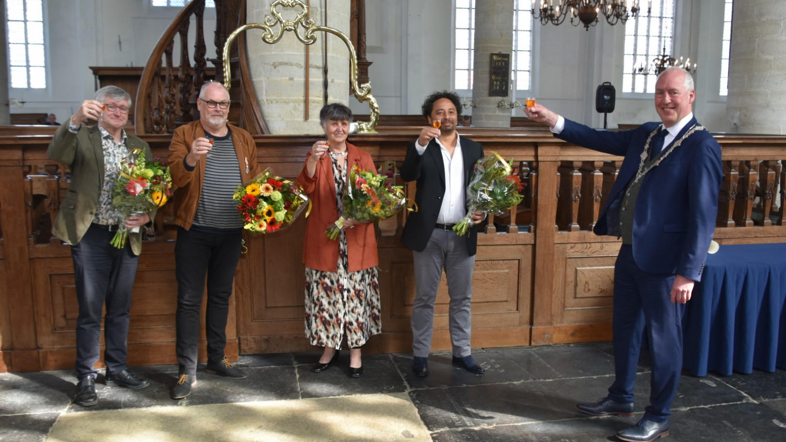 Lintjesregen in de Westerkerk van Enkhuizen