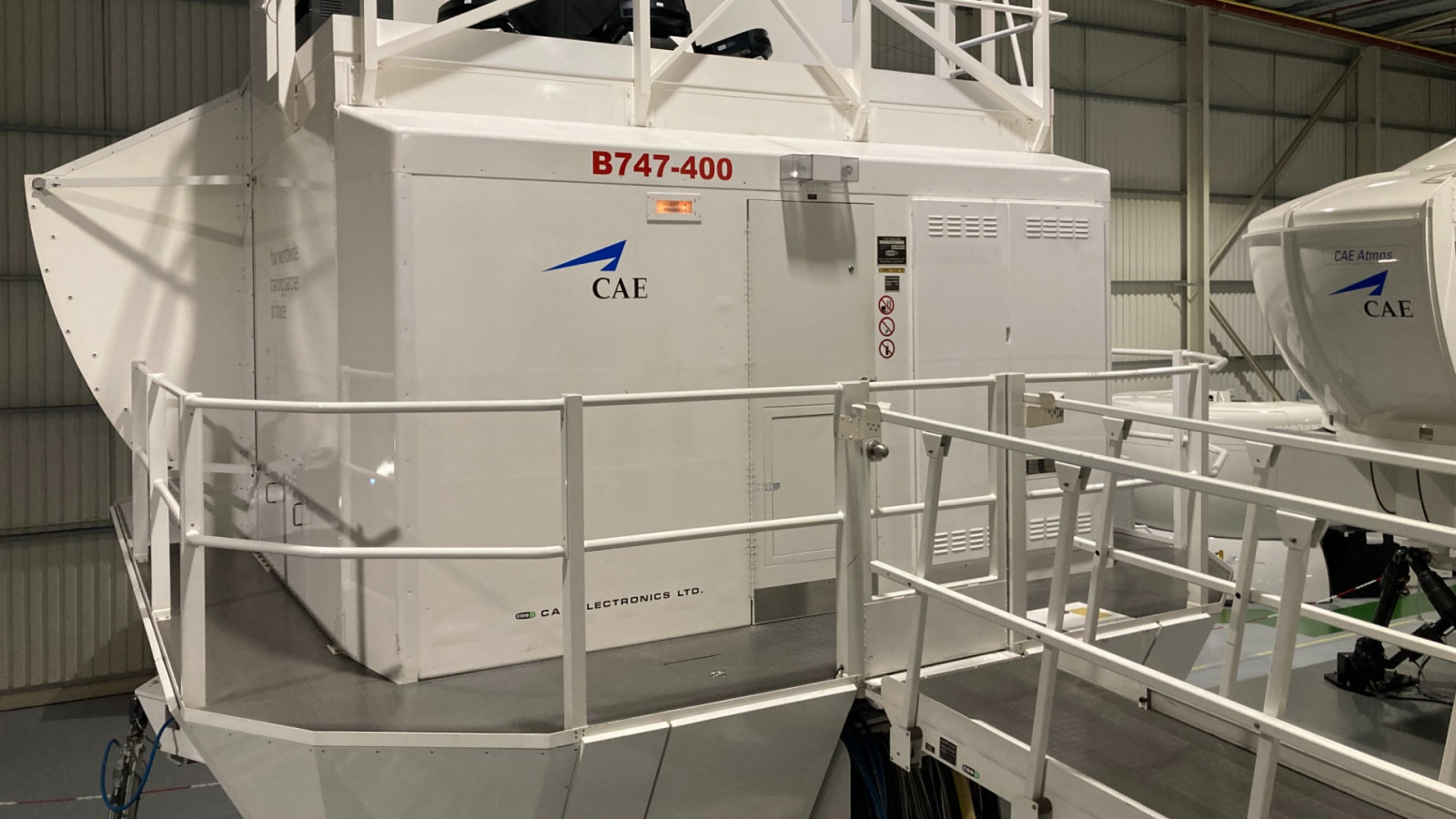 Een Boeing 747-400-simulator op Schiphol-Oost